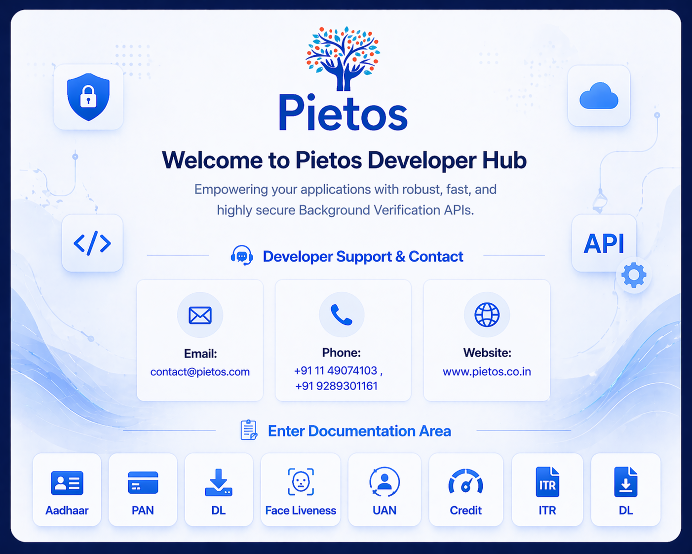 Pietos Welcome Banner